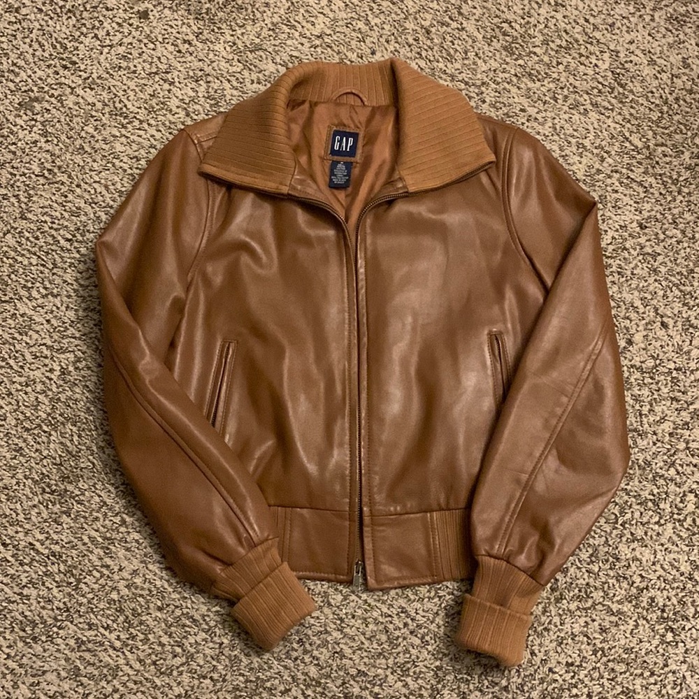Leather coat